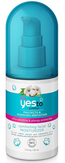Yes To Cotton 100% Cotton Facial Moisturizer with Cottonseed Oil, 1.7oz 16z