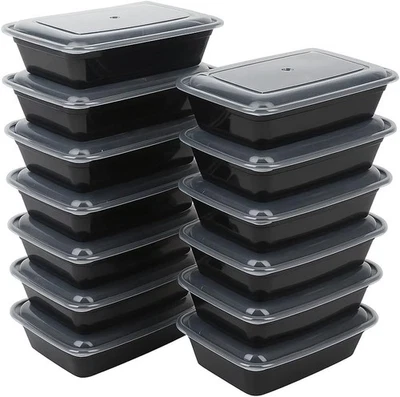 RUTHY'S OUTLET Meal Prep Containers 50-Pack w/ Lids – Microwave, Freezer & Reusable Storage