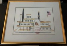 Beautiful George Brown Toymakers Lithograph Excelsior Steamboat. Nice!!