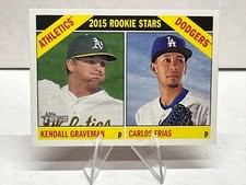 2015 Topps Heritage Rookie Stars #392 Kendall Graveman A's Carlos Frias Dodgers