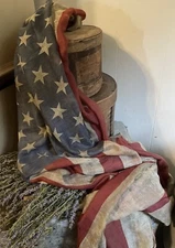 Primitive Americana Flag Scarf~Perfect Decoration~Vintage Style Home Decor