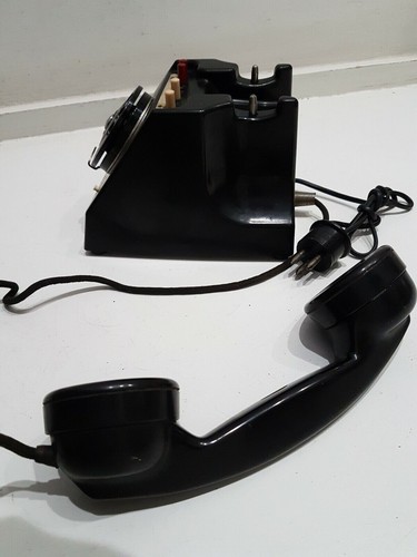 Telefono In Bachelite Nero FATME ROMA Centralino Vintage Da Collezione!!!RARO!!! - Foto 6 di 12