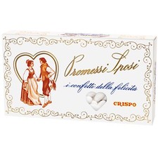 CONFETTI CRISPO CLASSICI PROMESSI SPOSI 1 KG MANDOLA BIANCO MATRIMONIO BIANCHI