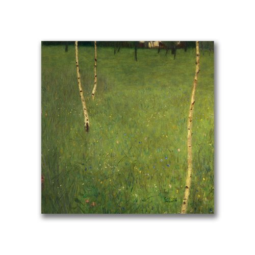 Gustav Klimt Birch Trees Farmhouse Canvas Art 24x24 Trademark Collection