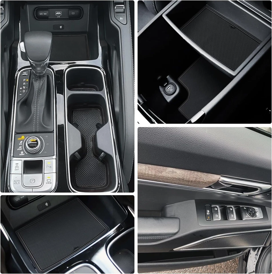 Alfombrillas consola central Auovo para accesorios Kia Telluride 2020 2021 2022 2023 almohadillas Foto 4 de 4