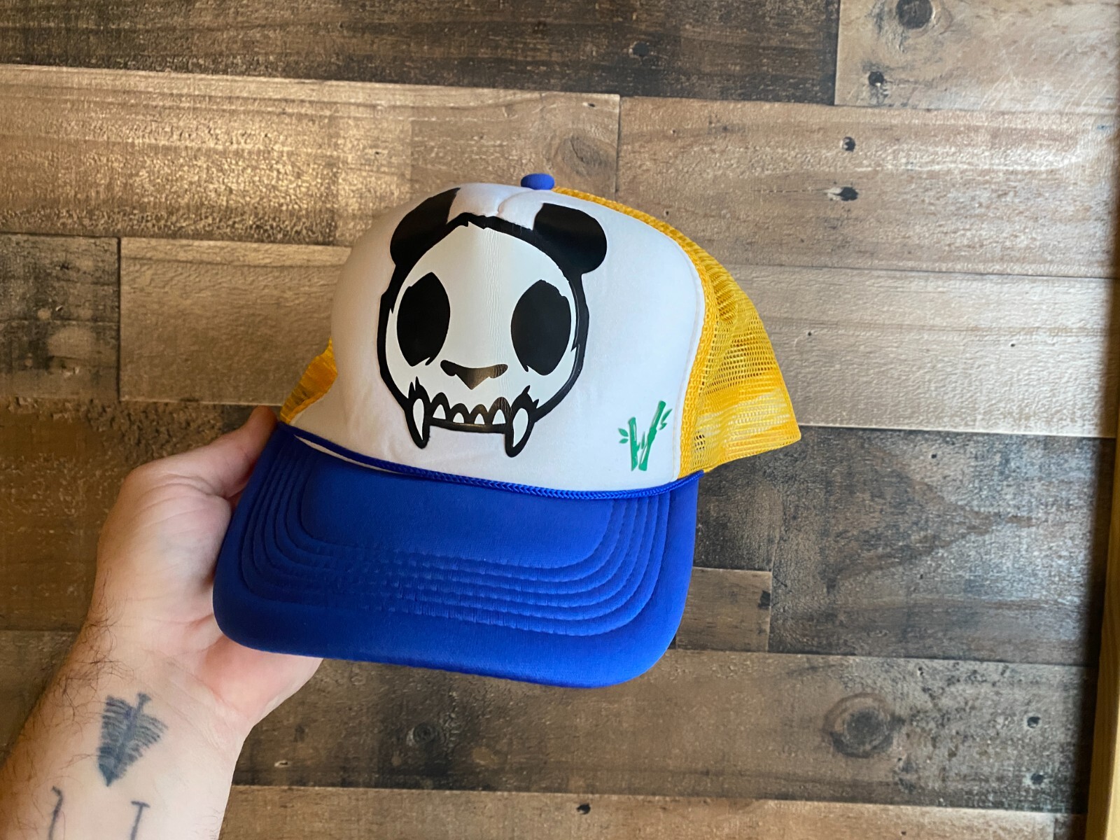 Killer Panda Double Snapback Hat Foam Front Rope … - image 1
