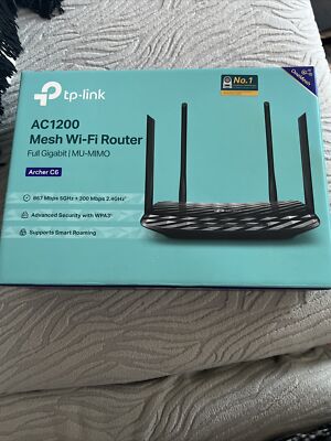 NEW OPEN BOX TP-LINK Archer C6 AC1200 Dual-Band Wi-Fi Router  Router