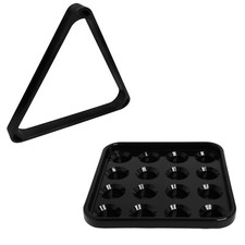 OKKO Pool Table Heavy-Duty Deluxe Plastic 8 Ball Triangle Rack  Pool Ball Tray