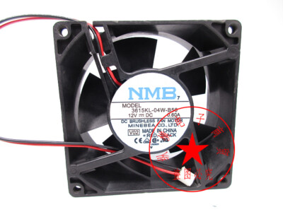 1PC NMB 3615KL-04W-B56 12V 0.6A 2-wire computer cooling fan #