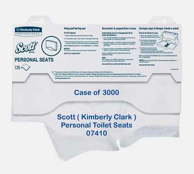 Scott Kimberly Clark Personal Bathroom Toilet Seat Covers 07410 case of 3000