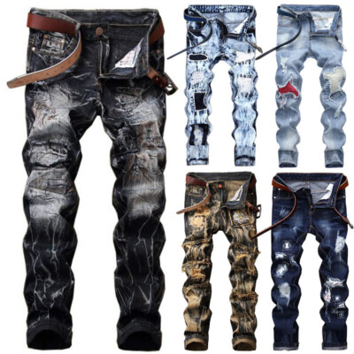 Herren Jeans Hose Comfort Fit Jeans Hosen Blau Männer Jeans Denim Regular Fit