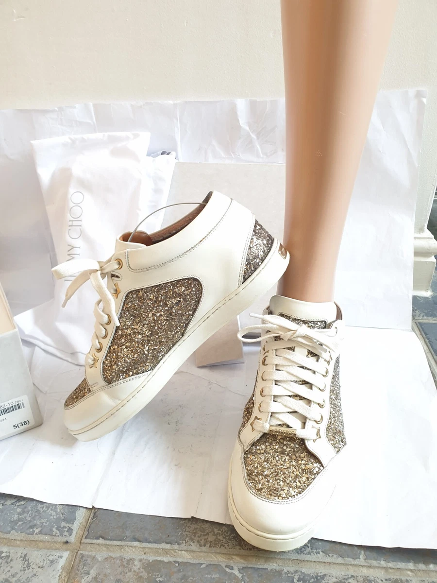 Jimmy choo hotsell glitter trainers
