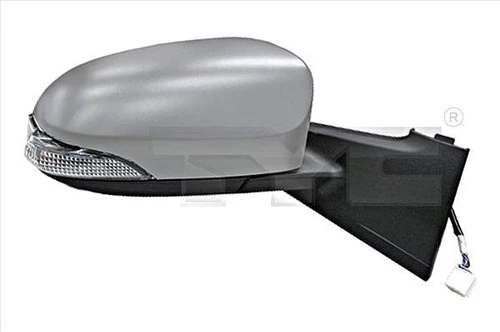 TYC Side Mirror Convex Heated Primed RIGHT Fits TOYOTA Vitz Yaris Hatchback 10-