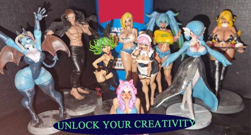 Peach Cute Anime Girl Model - UNPAINTED Gaming Princess Fanart RPG Scale Figure - Picture 8 of 9