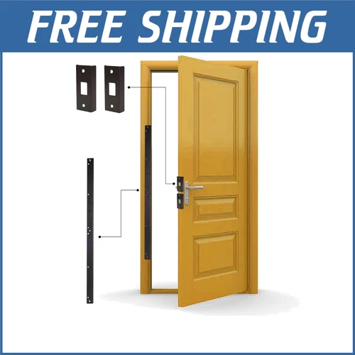 Ultimate 3-Piece Door Security Kit - Aged Bronze Reinforcement for Home Safety