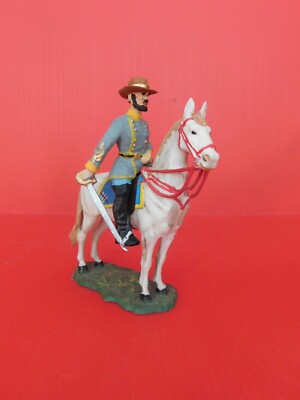 Figurine Elastolin Guerre De Sécession - Officier à Cheval - 1/32 (60mm) - Allemagne