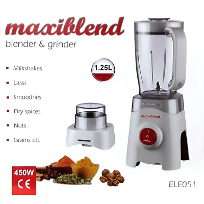 450W Mixer Gewürzmühle 1L Smoothie Maker Gemüse Suppe Kaffee Bohnen Mahlwerk
