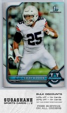 2021 1st Bowman U 88 Colby Wooden Refractor  Auburn  Football Card