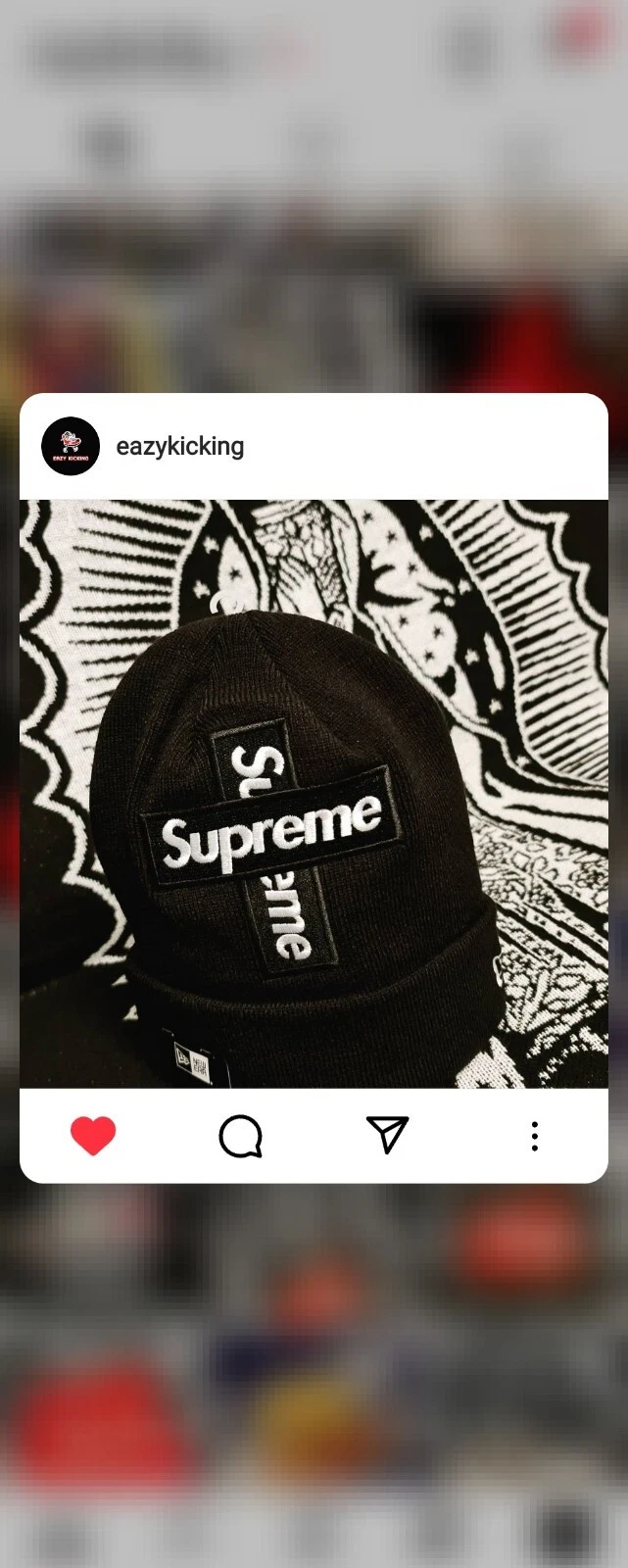 Beanie logo Supreme Cross