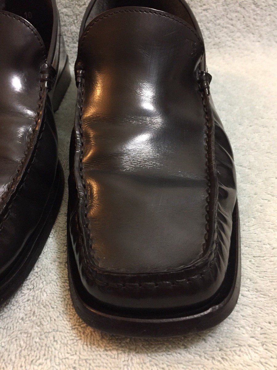 MEN\'S TOD\'S BLACK PATENT LEATHER  DRESS SHOES LOAFERS SLIP ONS SZ 10 $550 ITALY Tod main image 4