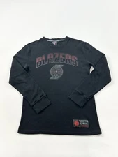 Portland Trail Blazers Shirt Mens Small Black Long Sleeve Thermal UNK NBA