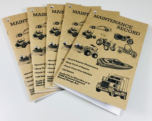 maintenance record service repair history log book 5pk auto boat