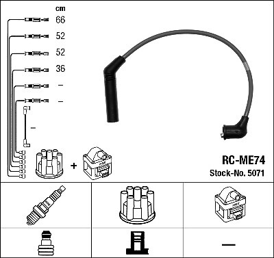 5071 NGK Ignition Cable Kit for MITSUBISHI