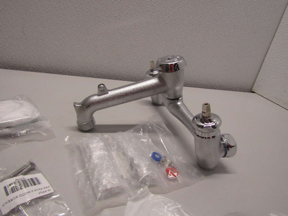 Chicago Faucet 897RCF Rough Chrome 2Handle WallMount Service Sink