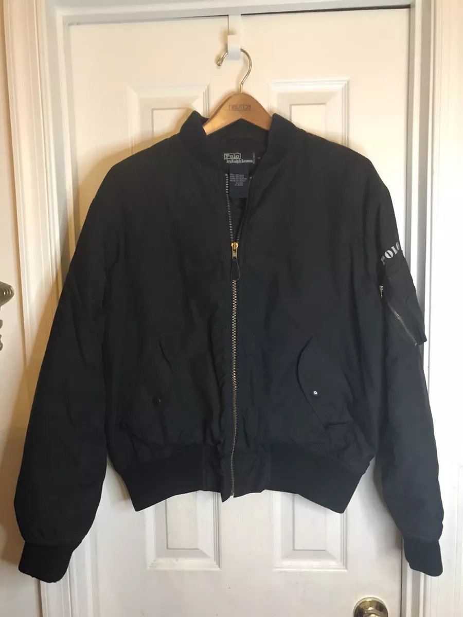 Authentic Vintage 90s Polo Ralph Lauren Bomber Full Zip Jacket- Sz M Medium