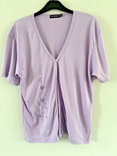 Sarah Dunnway Ladies Size L-XL Lilac Lightweight Short Sleeve Jacket