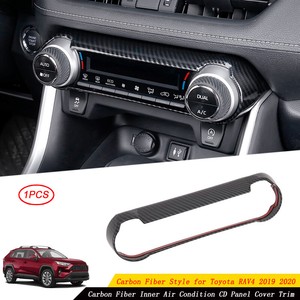 For 2019 2020 Toyota RAV4 Carbon Fiber Inner Air Condition CD Panel Cover Trim