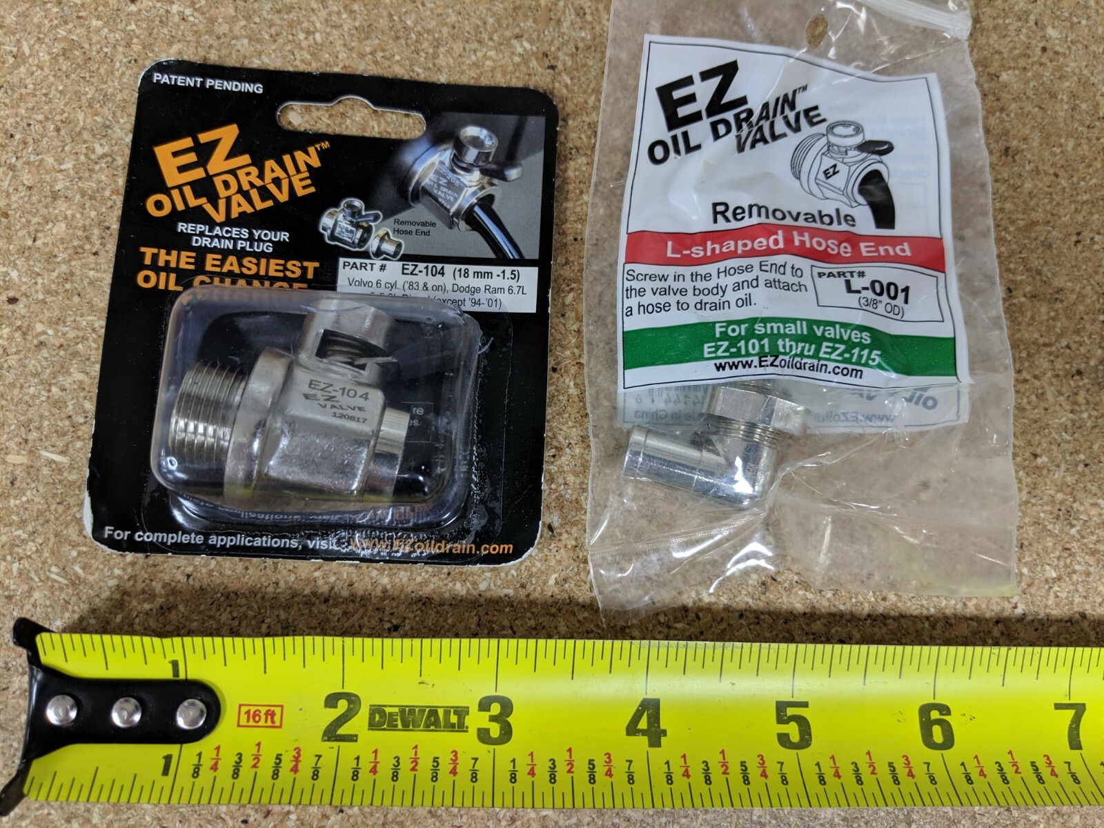 EZ Oil Drain Valve & LShaped Hose End EZ104 & L001 for Cummins ISB