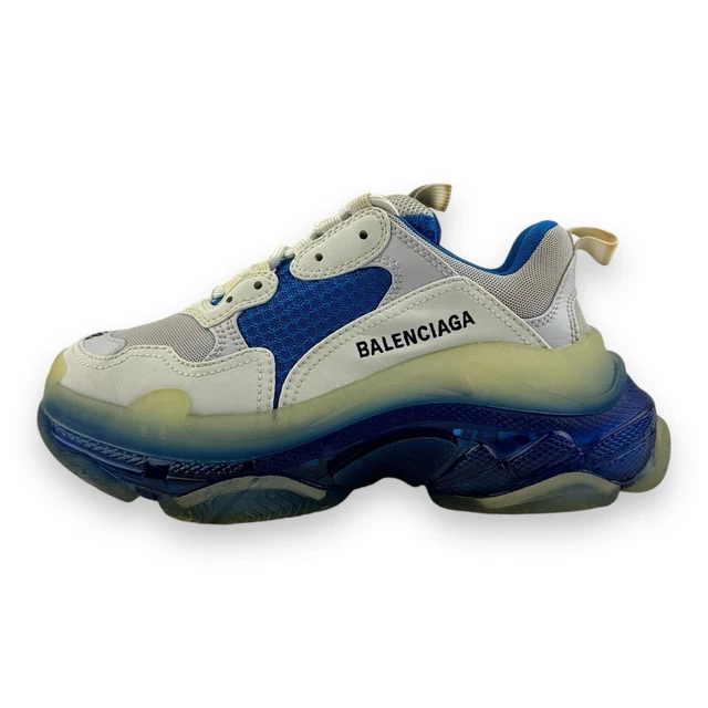 Balenciaga Triple S Clear Sole Blue/White Women’s Trainers Size UK 3 EU 36