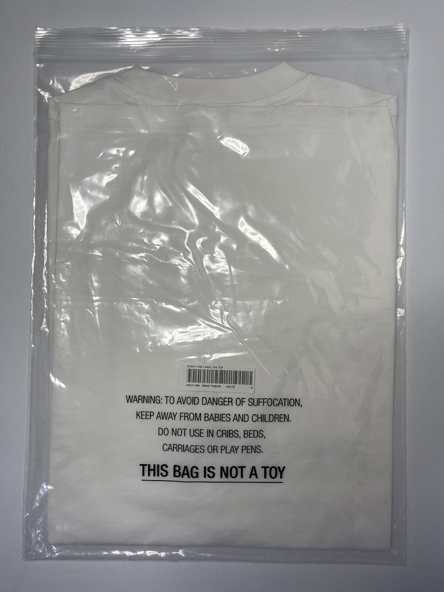 Supreme Signature Label S/S Top T-Shirt White Size- Medium