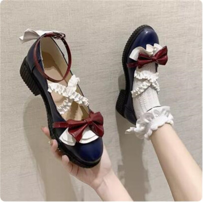Japanese Princess Platform Shoes Kawaii Harajuku Thick Bow High