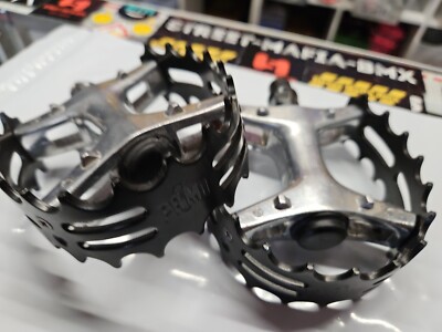 PRIMO BMX BIKE BEAR TRAP PEDALS OLD SCHOOL FIT 3pc crank 9/16