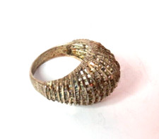 VINTAGE WOMENS 925 STERLING SILVER FANCY RING SIZE 6.75 TOP 15MM WIDE