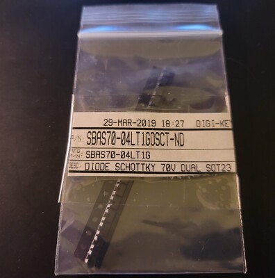 17pcs OnSemi SBAS70-04LT1G Schottky Diode Array 1-Pair Series 70 V 100mA SOT-23