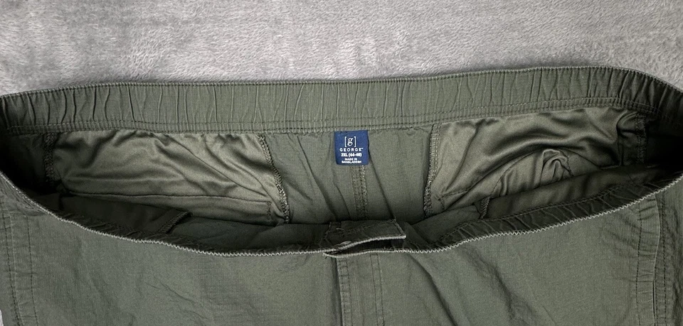 George Shorts Mens 2XL 44-46 Green Stretch Pockets Elastic Waist Outdoor Beach - Image 4 of 4