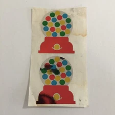 Vintage Hambly 80s Stickers - 2 Gumball Machines