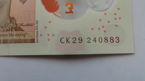 LUCKY £10 NOTE JANE AUSTEN ZEHN PFUND GEBURTSTAG 24 08 83 AUG 24. 1983 - Bild 6 von 11
