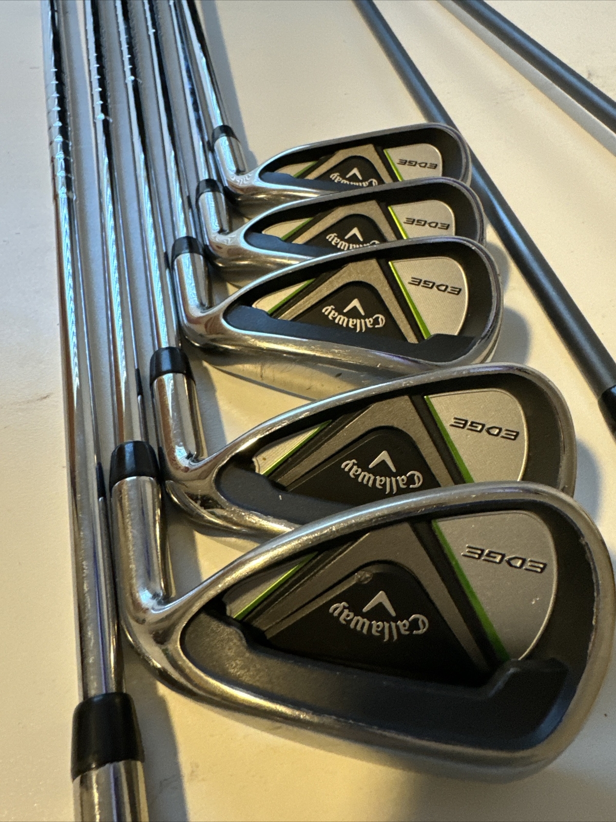 Callaway Edge Iron Set 6PW + S + 5H + Driver Steel Mens R Flex RH eBay