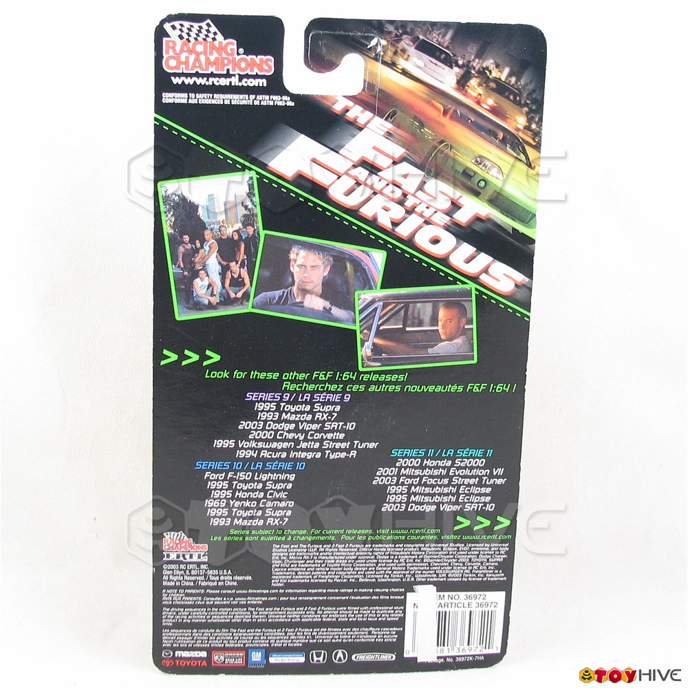 Fast and Furious 1:64 2003 Ford Focus Street Tuner Racing