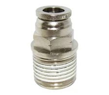1/4" Hose X 3/8" NPT Push To Connect Straight Male Connector Fitting