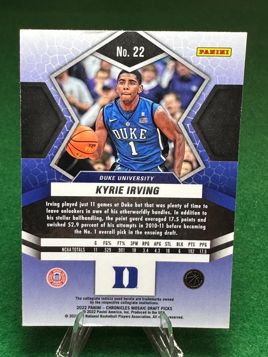 2022 Panini Chronicles Mosaic Draft Picks #22 Kyrie Irving Duke University