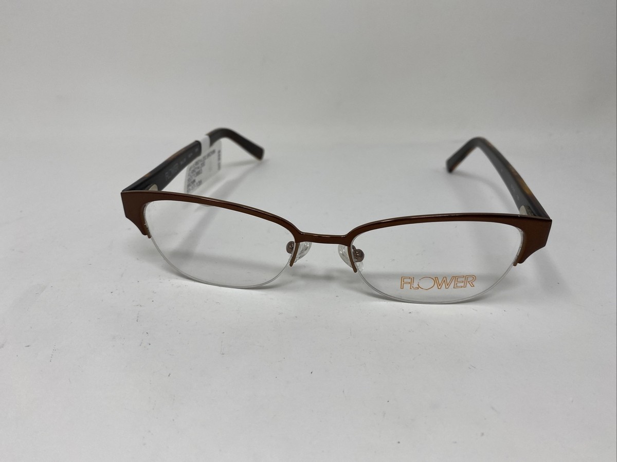   メガネフレーム 53□17 135 FLOWER EYEWEAR 6014 200 51/17/135 BROWN TORTOISE FLEX HINGE