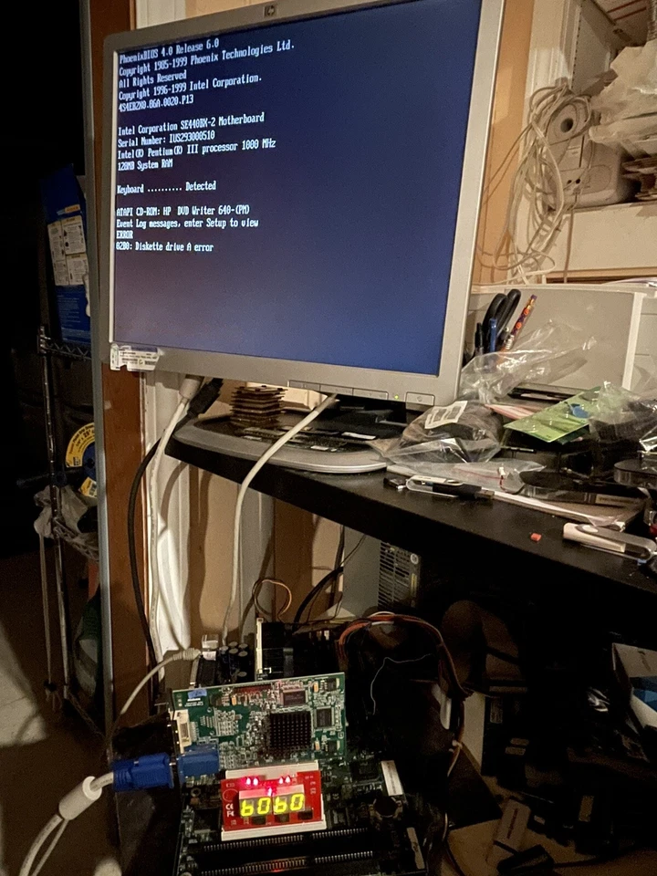 RARE MSI MS-6905 MASTER 2.0 SLOT 1 370 SLOCKET CPU ADAPTER with Pentium 3 SL5QV - Image 4 of 4