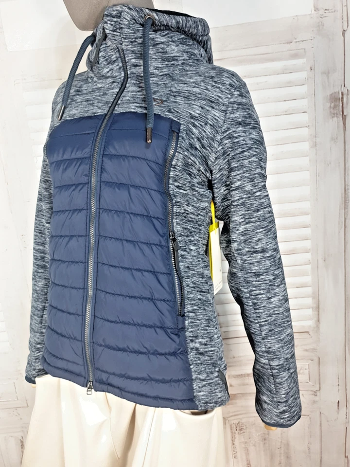 Alife&Kickin Damen Fleecejacke Kapuze Übergang-Jacke warmer Materialmix L/38 - Bild 3 von 4