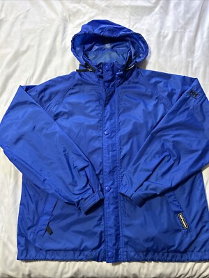HH Helly Hansen Packable Vented Nylon Waterproof Full Zip Hooded Rain Jacket Med