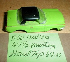 1964 1/2 Mustang HARDTOP GREEN Aurora Model Motoring Tjet 500 HO Slot Car 1372